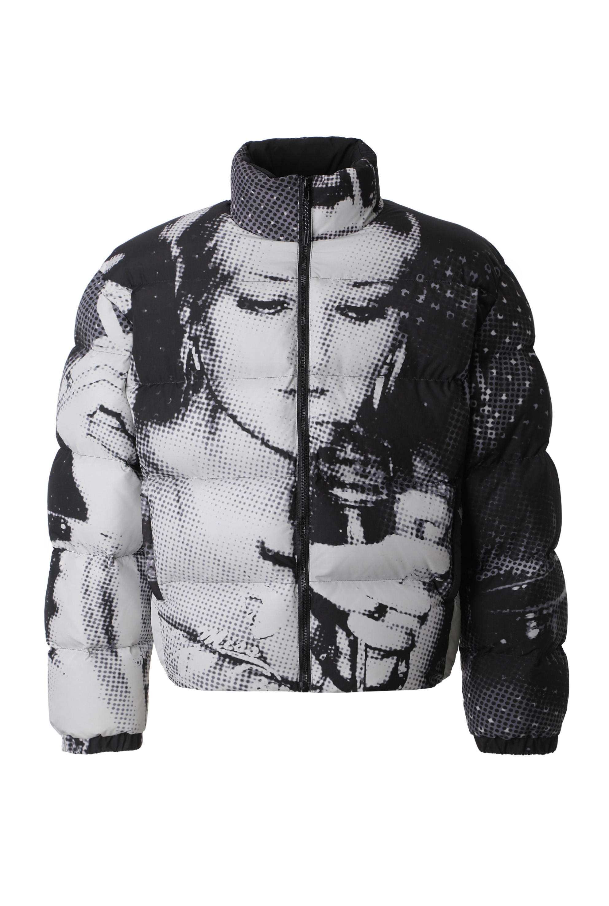 Graphic down jacket