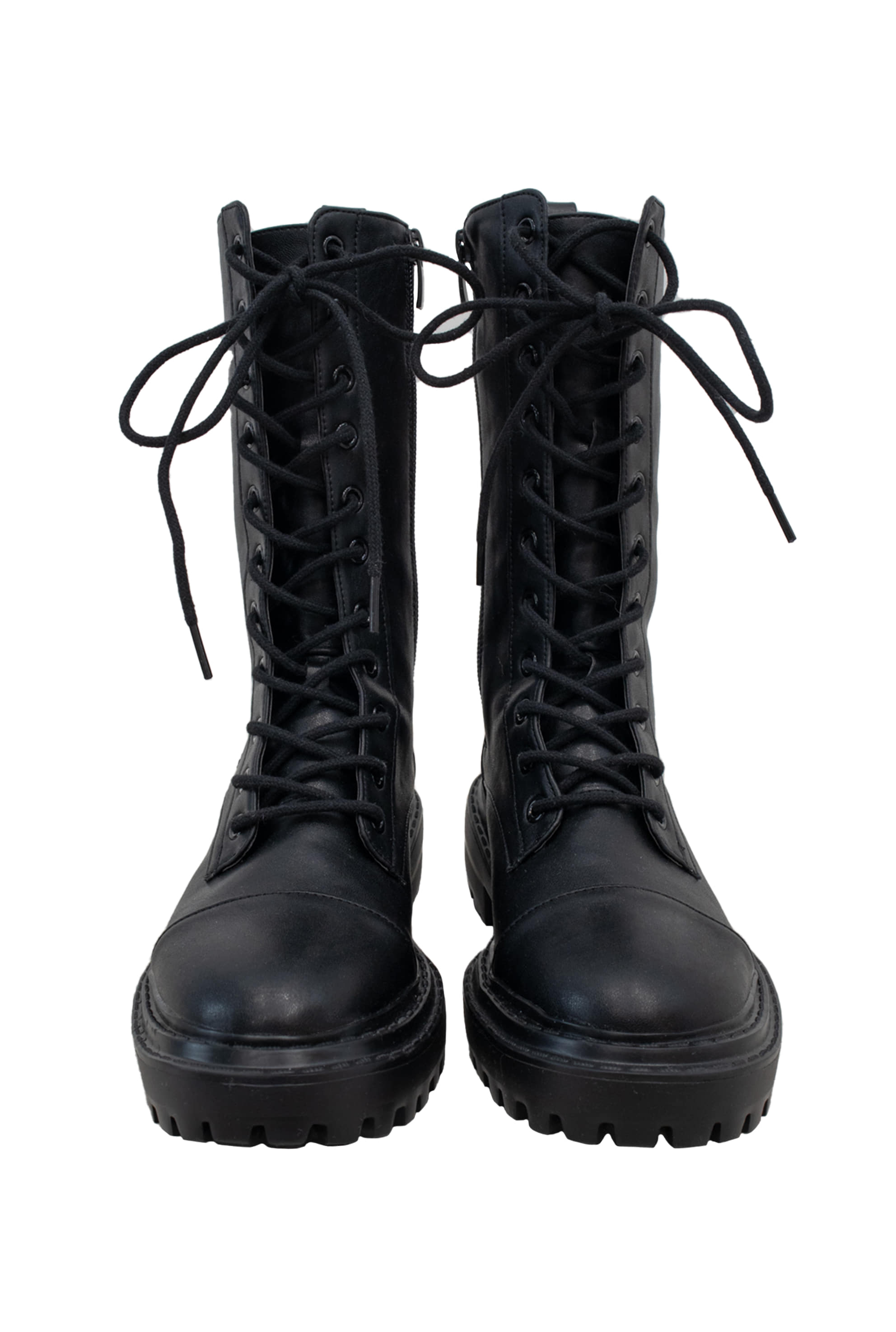Black combat boots