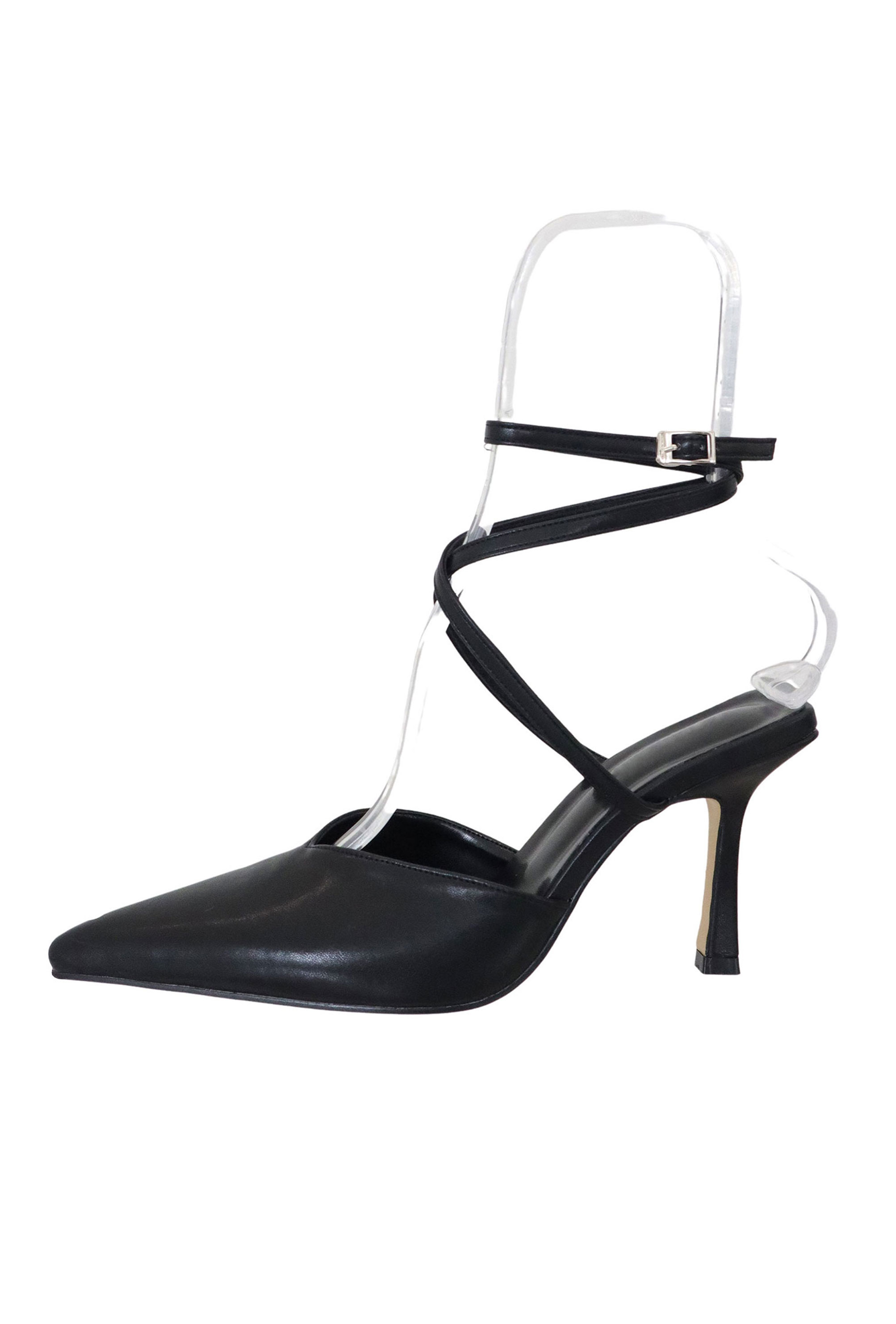 cross strap slingback heel